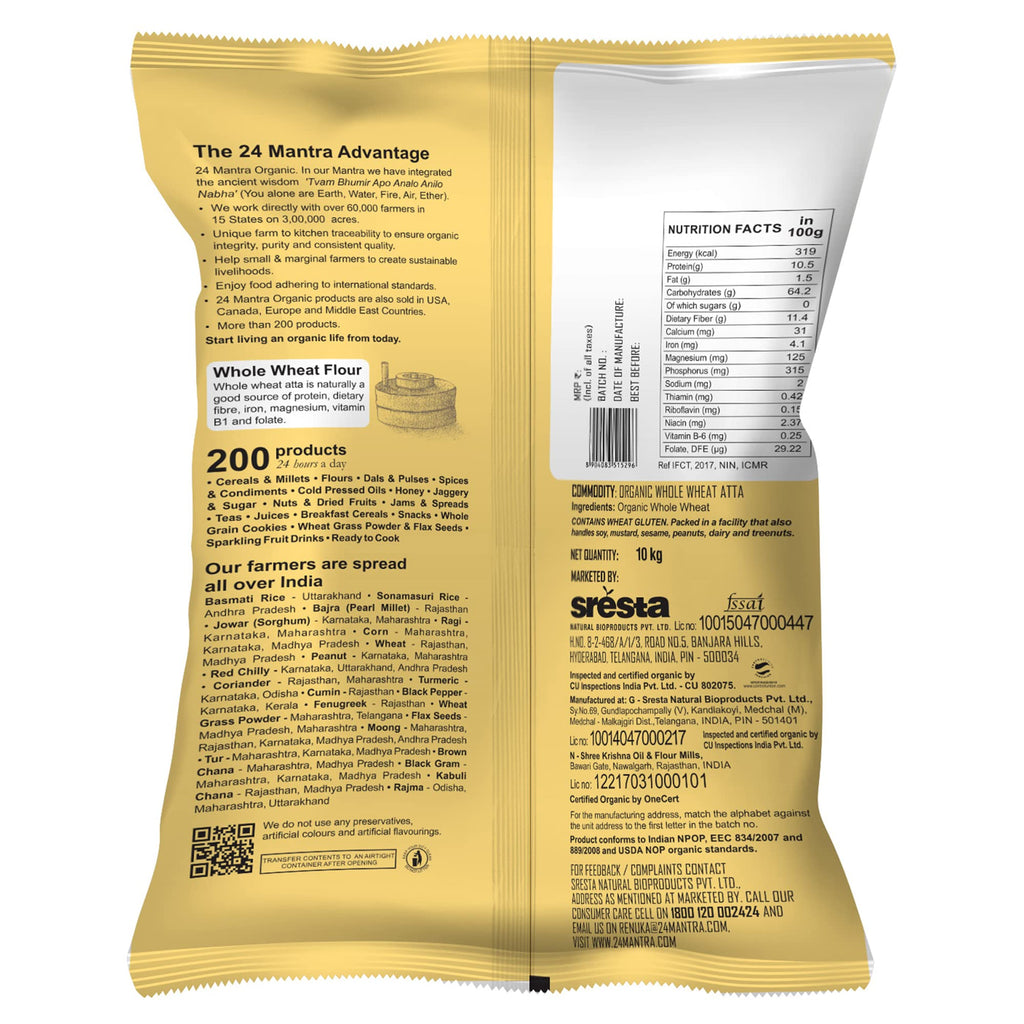 24 Mantra Organic Whole Wheat Atta