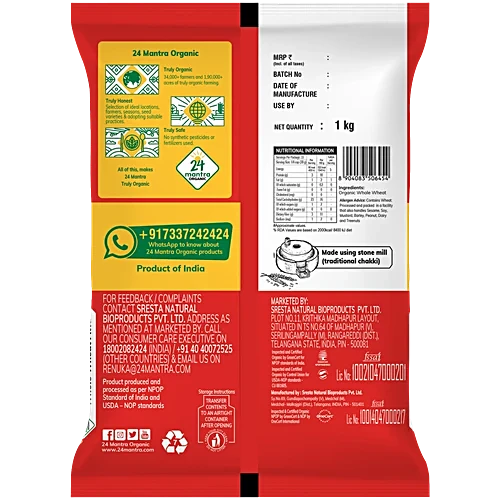 24 Mantra Organic Whole Wheat Atta
